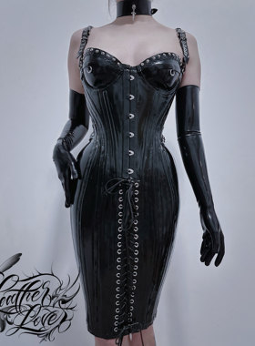leatherlover束腰裙乳胶裙