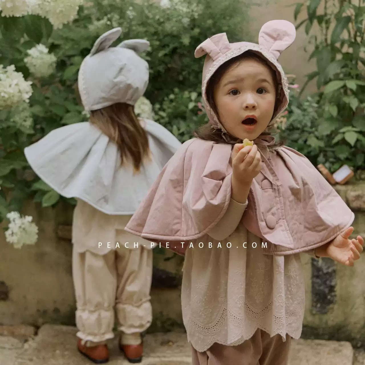 清仓现货{Peach pie}韩国童装秋 女孩儿童可爱小童斗篷披肩112