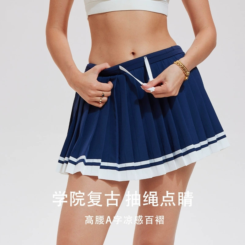 网球服运动短裙女春夏休闲百褶裙羽毛球高尔夫防走光健身瑜伽裙裤