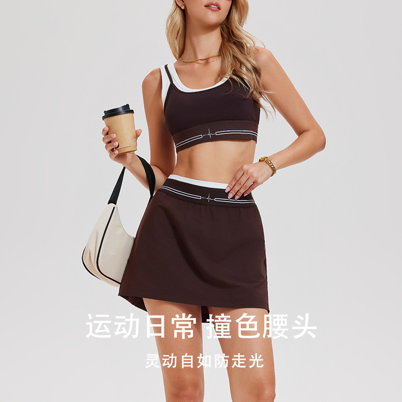 显瘦瑜伽短裙运动网球裙防走光夏