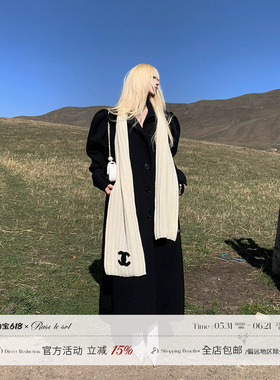 Rase le sol‘Dawn Messenger’黑色长款毛呢大衣外套