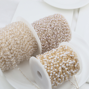 保色K金纯铜小桃心链条爱心链子diy手工配饰品材料包耳环发簪配件