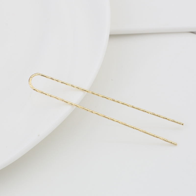 电泳保色铁质75mm批花U形发钗