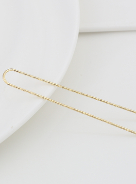 5个装电泳保色铁质75mm批花U形发钗diy古风发簪步摇主体材料配件