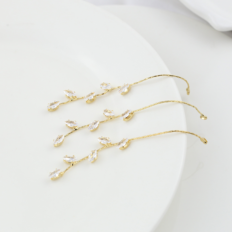 蛇骨链马眼锆石柳叶流苏挂链