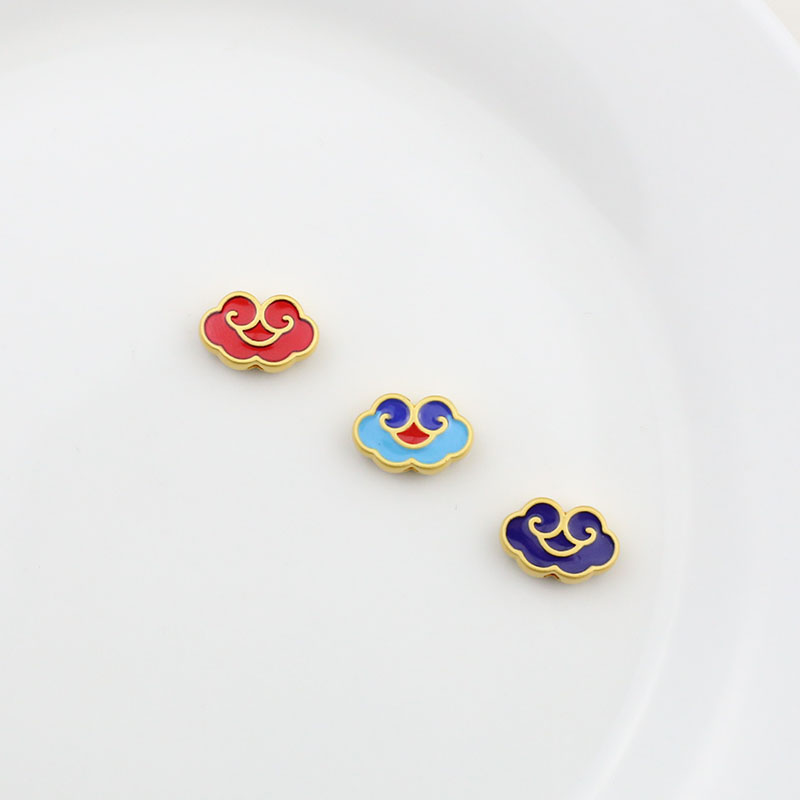 合金滴油景泰蓝祥云隔珠