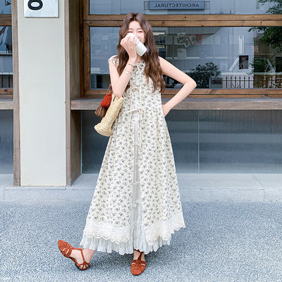 现货2025新款夏季碎花连衣裙气质长裙单件外衫2552-P115控168