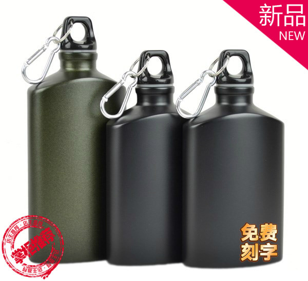 运动水壶酒壶500ml户外扁水壶学生水瓶运动杯随行杯防漏杯子