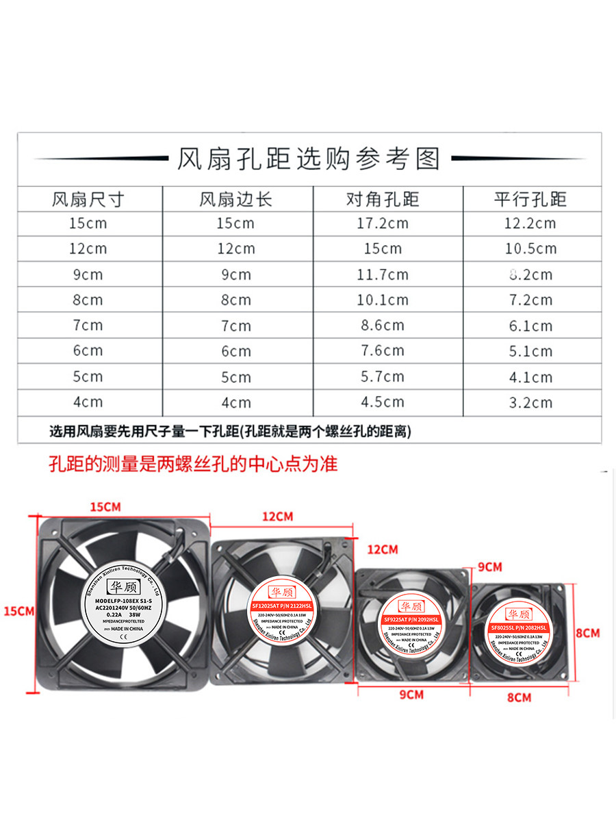 HUAGU 220V COOLING FAN INDUSTRIAL KTV EXHAUST FAN OIL-IMPREGNATED BEARING 15CM SILENT RADIATOR CHASSIS CABINET