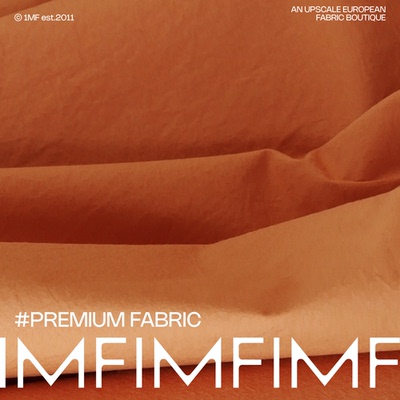 高支高密水洗有机棉橘色面料