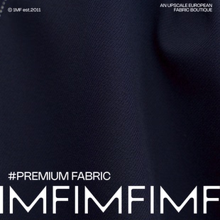 ZEG羊毛深藏青斜纹嘎巴甸牛仔感面料宽150CM 意大利进口