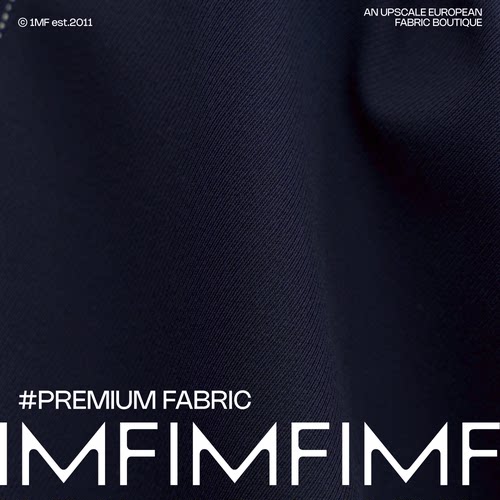 ZEG羊毛深藏青斜纹嘎巴甸牛仔感面料宽150CM 意大利进口