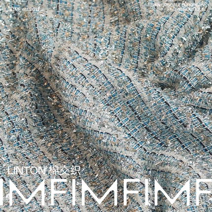 英国LINTON林顿粗花呢 白金系列LX6697 棉交织面料宽141CM 300G/M