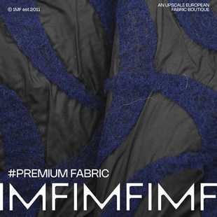 欧洲进口 防水羊毛立体纹样面料外套夹克棉服布料145CM