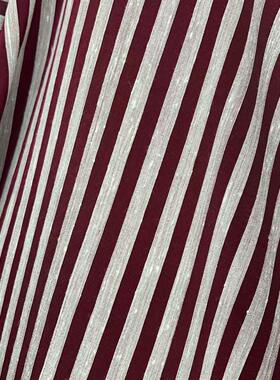 AGN 亚麻+棉+醋酸微量时装条纹面料 幅宽150CM 意大利进口P96