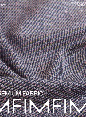 MOESSMER 羊毛交织面料紫色小香风粗花呢布料 宽150CM 意大利直邮