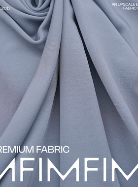 瑕疵特卖JIS VI混纺 灰蓝色针织T恤布料可用宽110CM意大利直邮