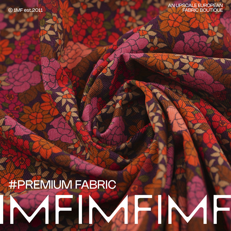 PINTO棉灯芯绒柔软红碎花衬衫连衣裙布 意大利进口,居家布艺,海绵垫/布料/面料/手工diy,淘宝优惠券,粉丝福利购,淘宝优惠卷