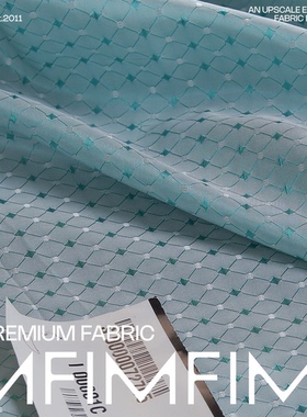 G&CC面料 GIR&NI 时装混纺 绿色提花面料 宽135CM 意大利直邮