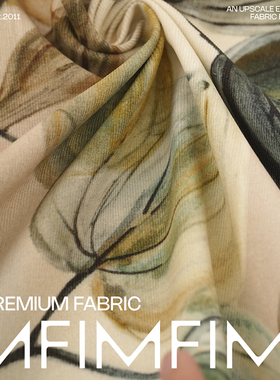 PINTO棉灯芯绒柔软粉底印花衫连衣裙面料 意大利进口