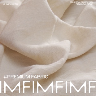 M意大利直邮 319G G&CC面料 .LI亚麻原麻色净色面料宽150CM