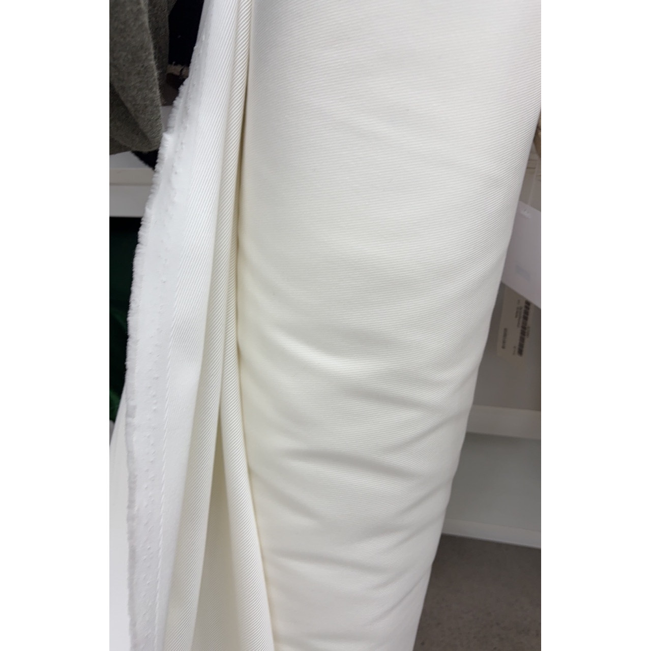 G&CC 棉 氨纶混纺面料白色斜纹裤子布 宽135CM 464G/M 意大利进口