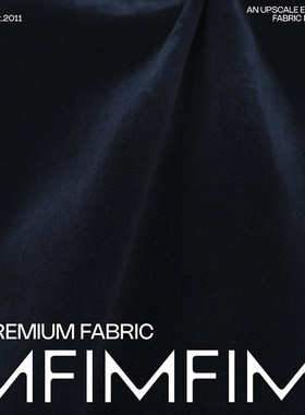 ARM* 高定 藏青植绒牛仔面料 幅宽145CM420G/M 意大利进口