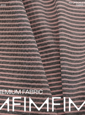 G&CC 时装面料条状泡泡棉感服装布料 宽100CM 137G/M 意大利进口