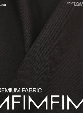 ARM*高定 棉牛仔面料黑色斜纹牛仔衬衫外套裤子布料宽145CM474G/M