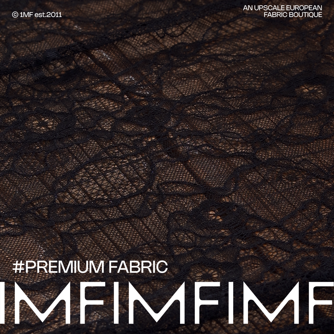 绝美蕾丝面料黑色镂空服装布料