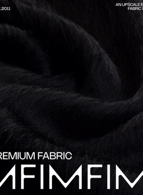 ARM PC CO混纺 黑色长毛针织面料 宽137CM 445G/M 意大利直邮