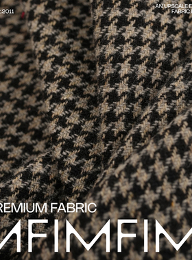 G&CC面料 .WV初剪羊毛千鸟格服装布料 幅宽148CM 396G/M