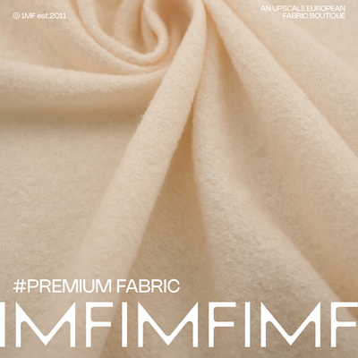 JIS 羊毛面料奶白色开衫微拉伸性服装布宽136CM 330G/M意大利进口