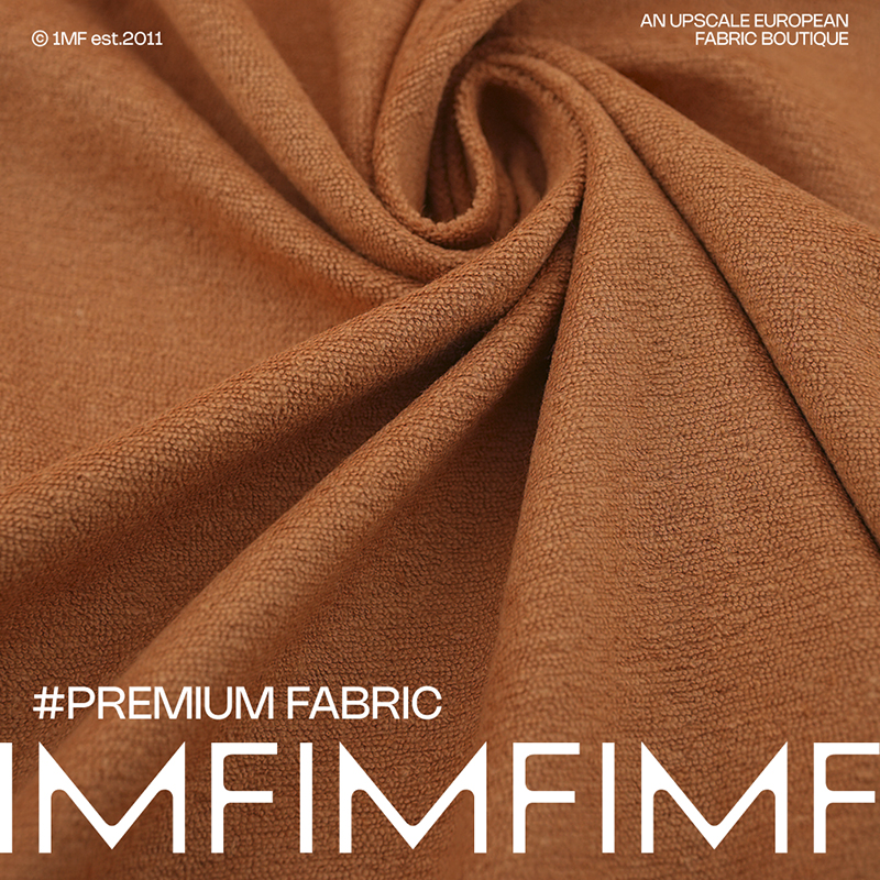 AGN CO棉针织面料暖杏子色卫衣布 幅宽150CM 340G/M 意大利进口