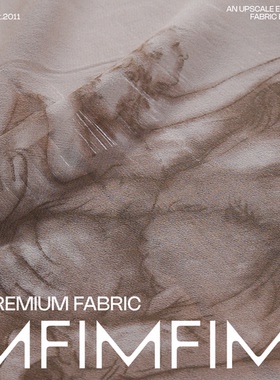 G&CC  SE真丝乔其粉色单边定位印花面料 宽135CM 意大利直邮