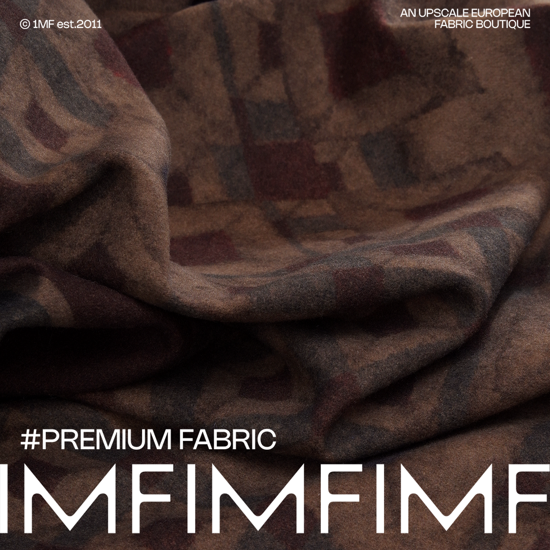 MIU面料90%WO10%PA羊毛印花布