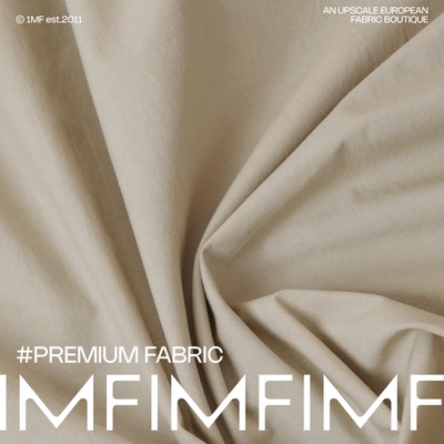 浅卡其色褶皱肌理磨毛感裤子布