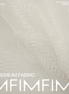 G&CC 白色绝美蕾丝面料服装布料 幅宽100CM 35G/M意大利进口