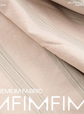 G&CC 水洗棉麻条纹磨毛面料宽145CM 285G/M意大利直邮 ZAG60 9274