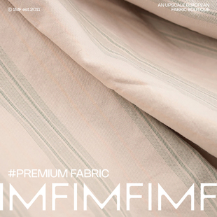 ZAG60 G&CC M意大利直邮 285G 9274 水洗棉麻条纹磨毛面料宽145CM