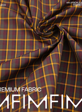 G&CC面料.PA时装面料格纹FAN水羽绒服面布料 宽142CM  意大利