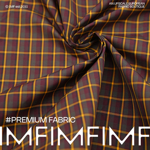 意大利 宽142CM G&CC面料.PA时装 面料格纹FAN水羽绒服面布料