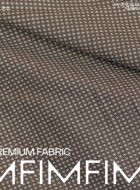 意大利CARNET 75%WV初剪羊毛25%LI亚麻面料灰棕色织布料 宽150CM