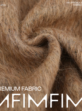 AGN WO混纺 马海毛外套大衣布宽145CM525G/M意大利进口