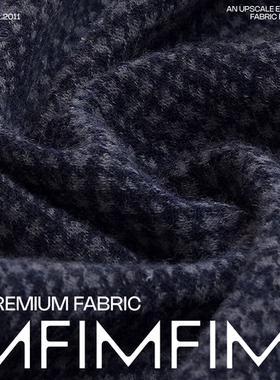 ARM面料 羊毛 混纺 藏蓝色针织面料宽124CM 397G/M意大利直邮