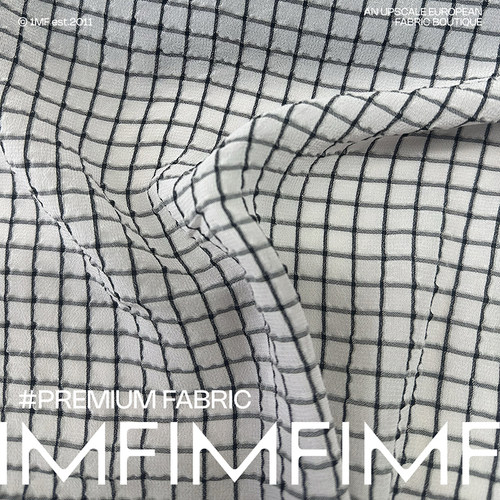 BRB黑白格子100VI面料 春夏衬衫连衣裙服装布料幅宽128CM 145G/M