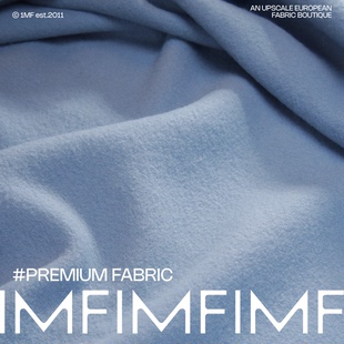 约800G 宽145CM 意大利直邮 羊毛面料雾霾蓝色布料 G&CC面料