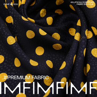 120G 真丝黑色底提花波点布料宽146CM 27姆米.SE 法国进口