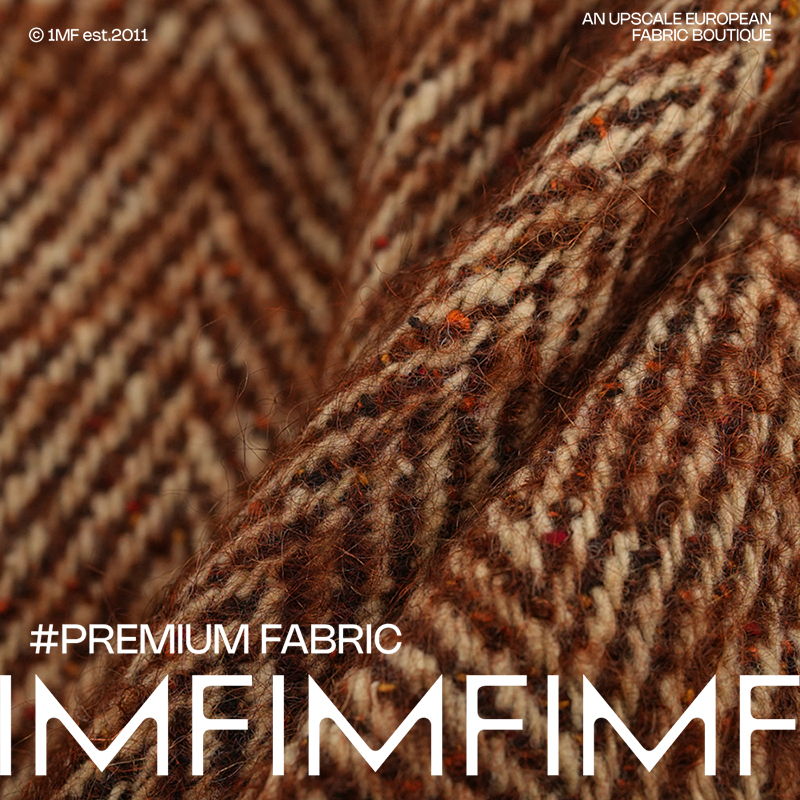 G&CC面料 .WV初剪羊毛鱼骨纹外套大衣面料 幅宽160CM 1075G/M