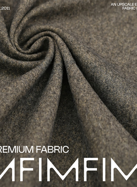 ARM.P高定 黑灰色 WO混纺 布料 服装 面料幅宽156厘米